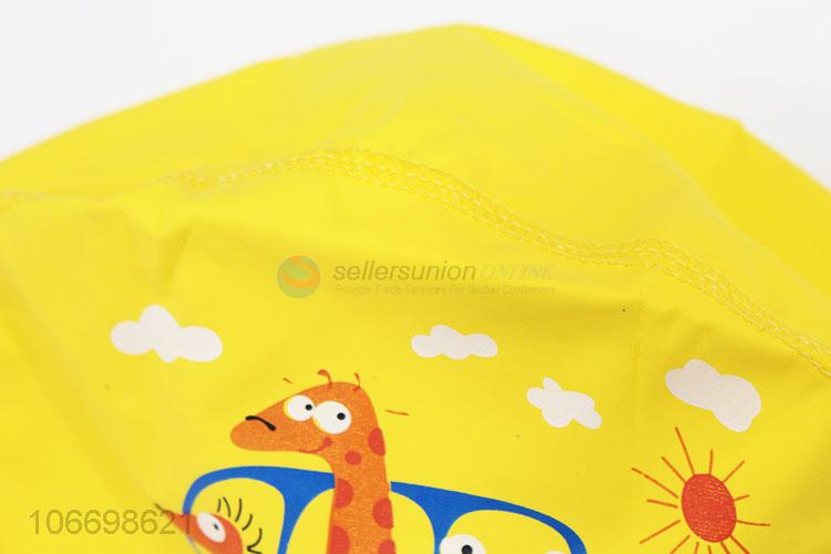 Cartoon Pattern PU Swimming Cap For Children