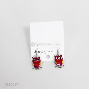 Factory fashion jewelry owl animal shaped earrings for women