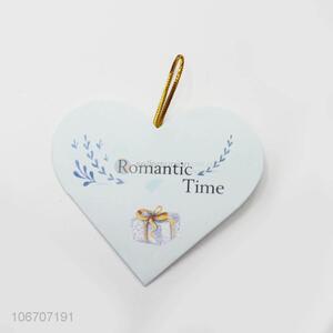 Low price custom logo heart shape paper greeting card