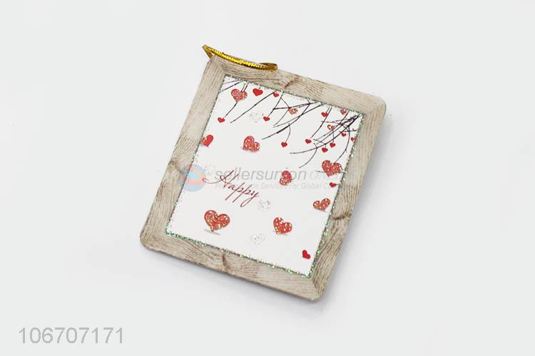 Top supplier rectangle flower printed paper greeting card