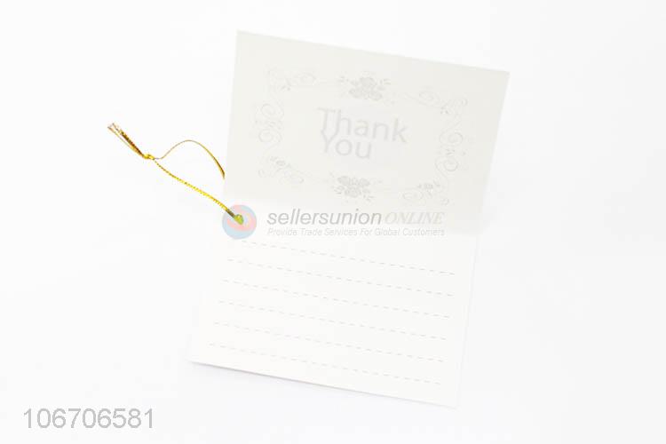 Hot sales rectangle thank you cards paper greeting card