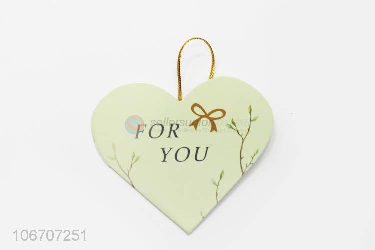 ODM factory custom logo heart shape paper greeting card