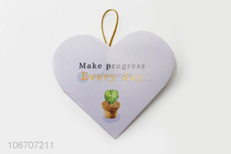 High quality custom logo heart shape paper greeting card