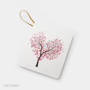 Latest style rectangle flower printed paper greeting card