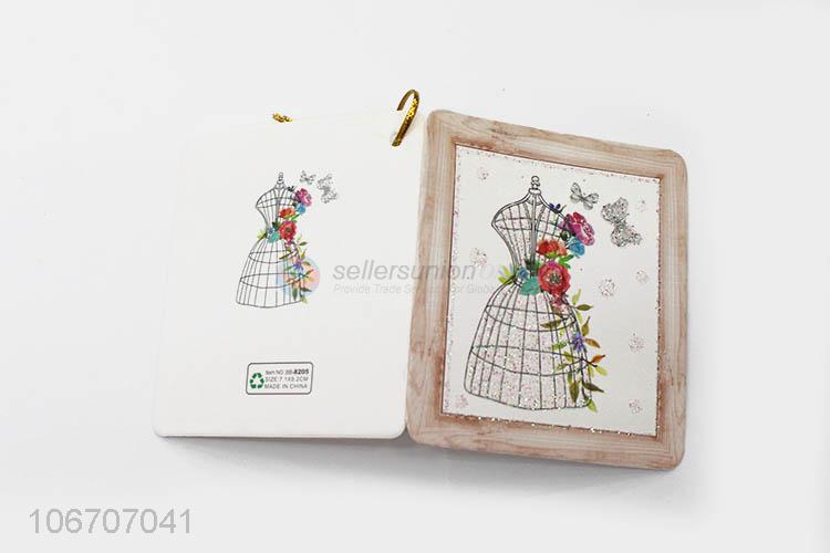 Good sale rectangle flower printed paper greeting card