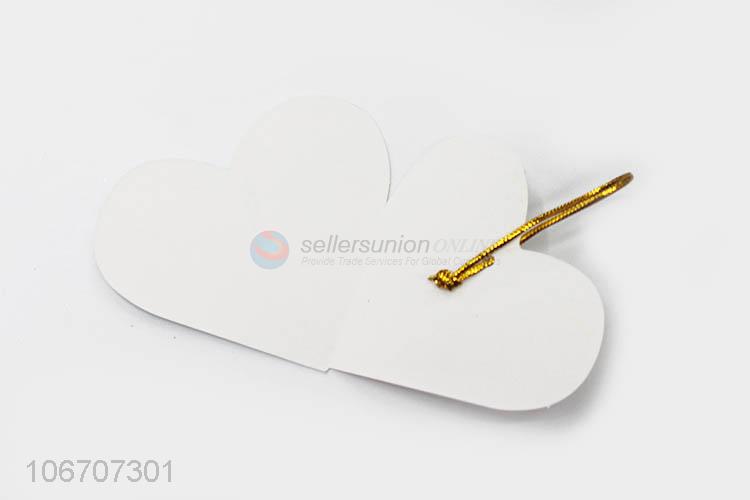 Good price custom logo heart shape paper greeting card