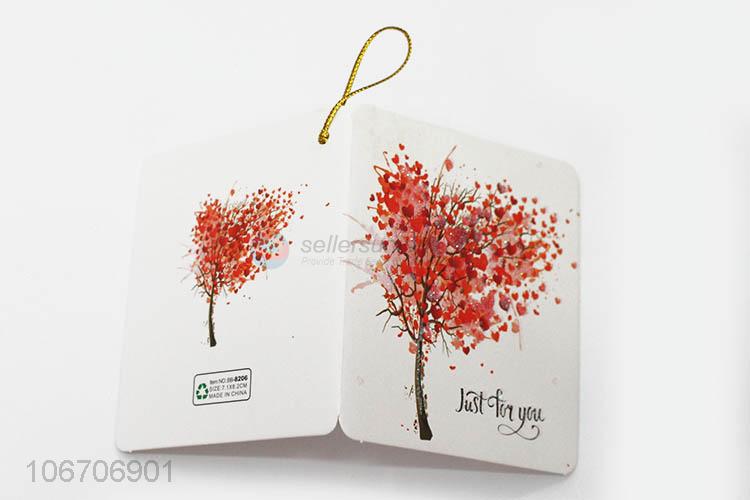 China manufacturer rectangle flower printed paper greeting card