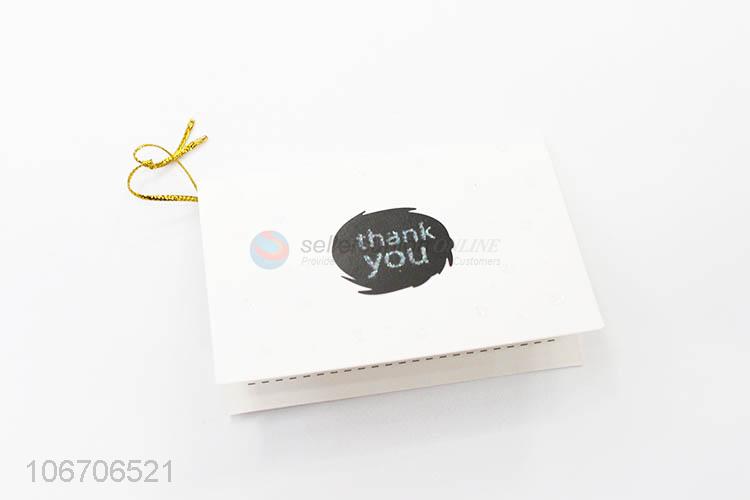 Factory directly supply rectangle thank you cards paper greeting card