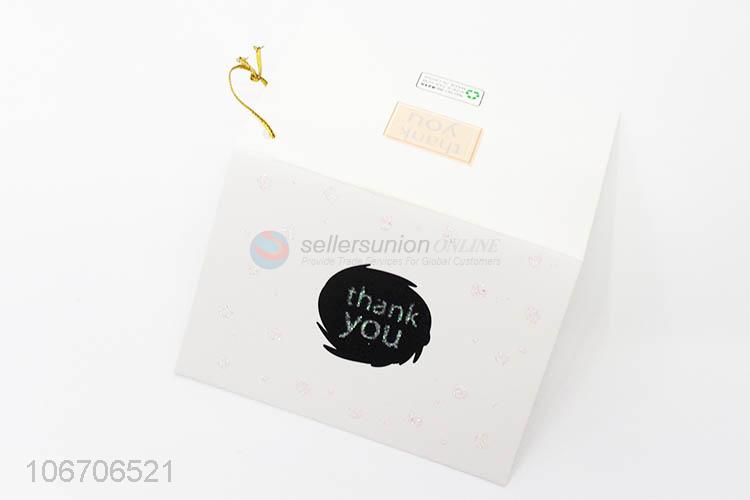 Factory directly supply rectangle thank you cards paper greeting card