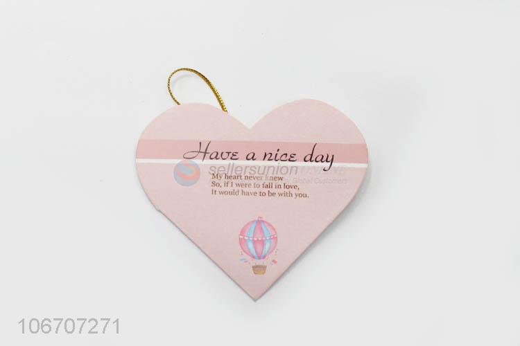 Top supplier custom logo heart shape paper greeting card