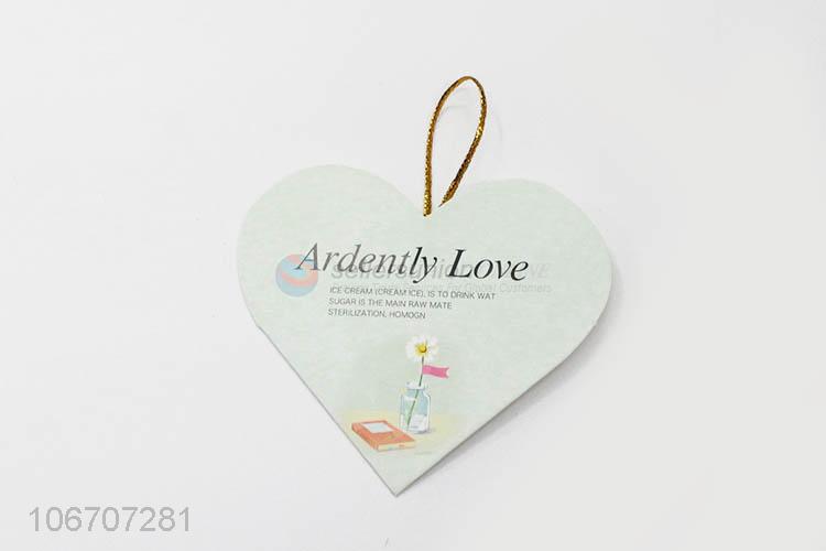 Professional supplier custom logo heart shape paper greeting card