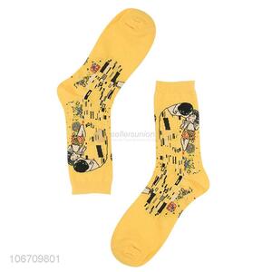 Fashion Design Cotton Mid-Calf Length Sock Men Socks