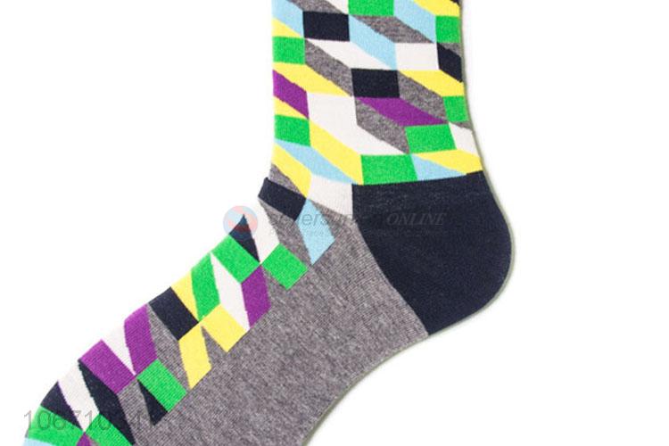 Wholesale Fashion Colorful Socks Men'S Mid-Calf Happy Socks