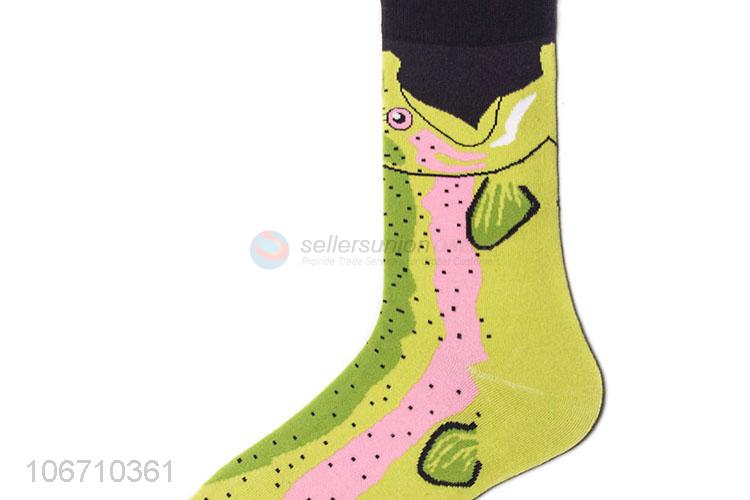 Wholesale Custom Men Mid-Calf Length Knitting Breathable Socks