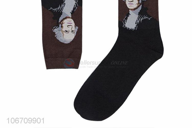 Cheap Price Cotton Mid-Calf Length Sock Fashion Men Socks