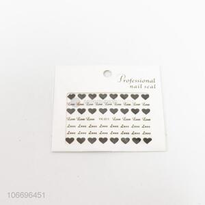 Fashion Design Heart Shaped Nail Sticker Best Nail Accessory