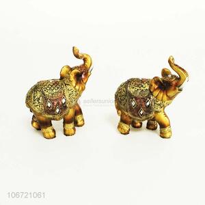 Promotional home decor resin elephant figurines