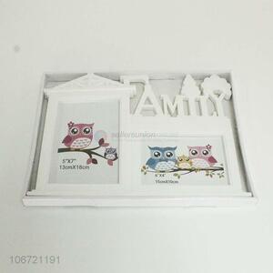 Contracted Design Family Letters Handmade Collage White Plastic Photo Frame