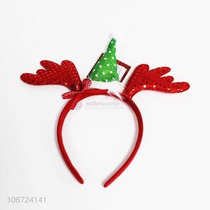 Wholesale Christmas supplies sequin reindeer horn headband