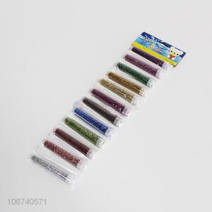 Best Quality 12 Pieces Color Glitter Powder DIY Toys