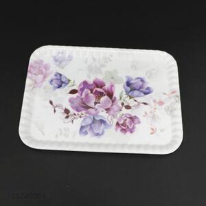 Good Quality Flower Pattern Melamine Tray