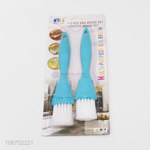 OEM cheap 2pcs bbq brush set oil brush set for kitchen