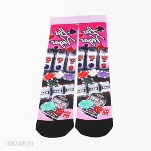 Hot sale digital print thin women colorful sublimation socks