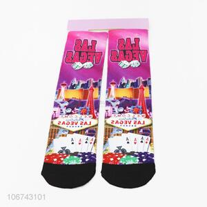 New fashion style women print socks breathable sock