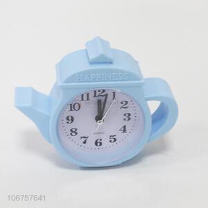 Cute Teapot Shape Plastic Colorful Alarm Clock