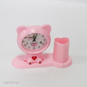 Wholesale Lovely Pink Cartoon Alarm Clock