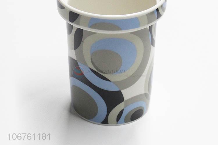 Attractive design geometric pattern decal ceramic storage jar