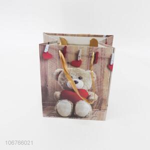 Recent style lovely cartoon bear printed gift bag