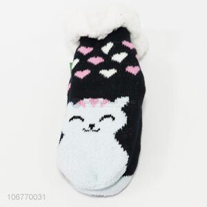 New design cute non-slip floor socks indoor socks for girls