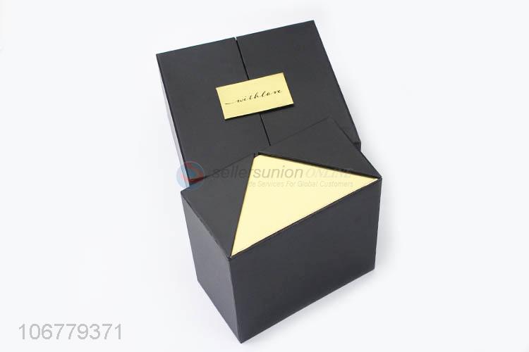 Wholesale luxury 2pcs/set double slide-opening door paper gift box