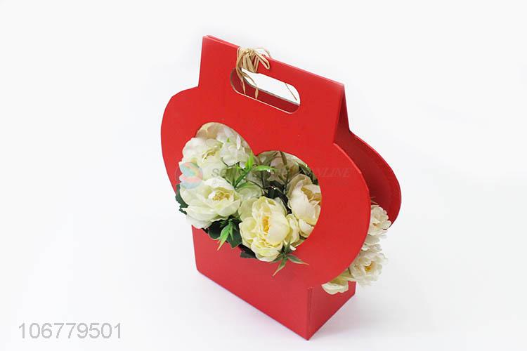 Good quality handheld flower decoration paper gift box