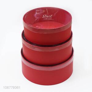 Hot sale 3pcs/set round paper gift box packing box