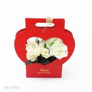 Good quality handheld flower decoration paper gift box