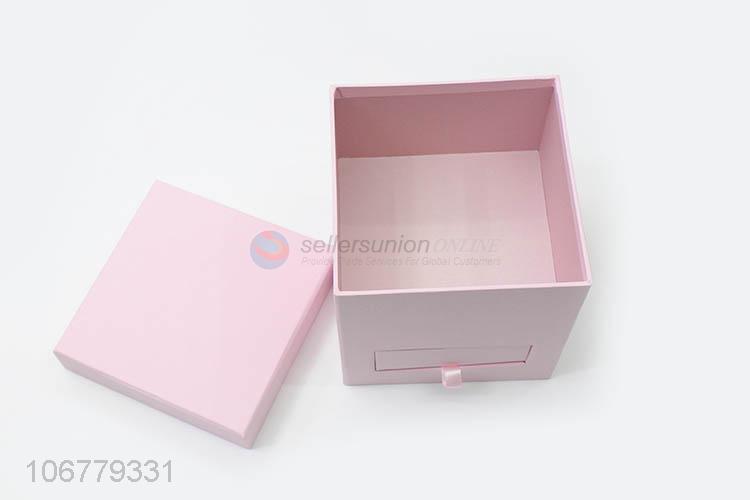 Credible quality square paper gift box with drawer