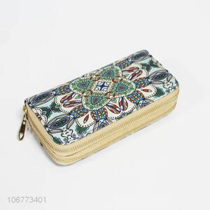 Factory sell women wallet ladies pu long purse with zipper