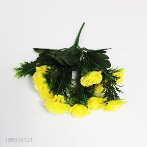 Wholesale Price 5 Heads 15 Buds Artificial Flowers for Decoration