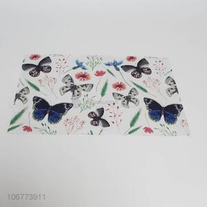 Latest arrival butterfly printed pvc placemat