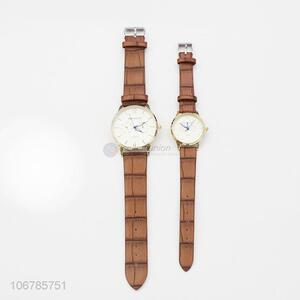 New Design Fashion Couple Watch With PU Watchband