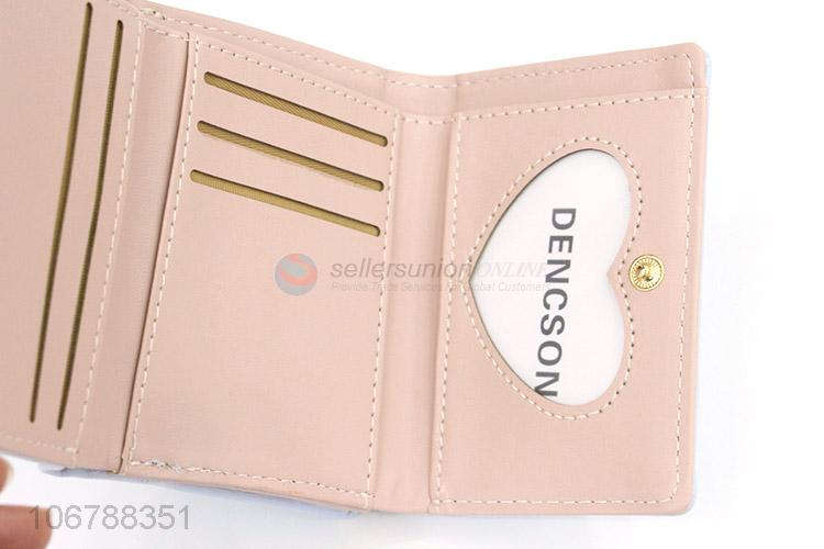 New Design PU Leather Wallet Ladies Foldable Purse