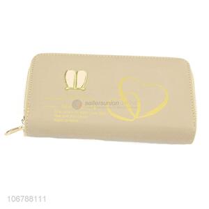 Best Sale PU Leather Card Holder Long Zipper Wallet