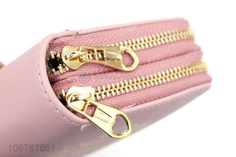 Fashion Pattern Colorful Purses Double Zipper Wallet