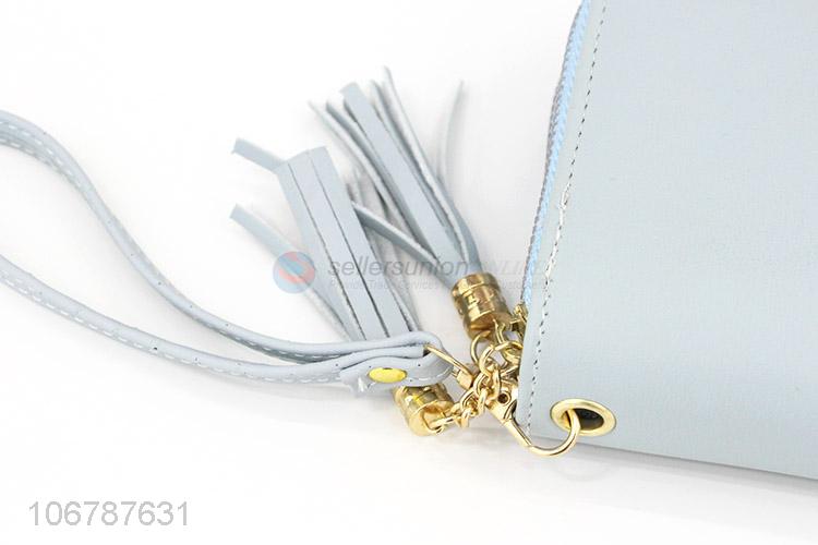 New Style PU Leather Double Zipper Purses For Women