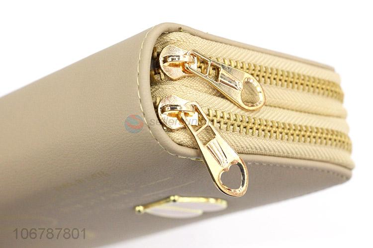 New Arrival Womens Purses Fashion Double Zipper Wallet