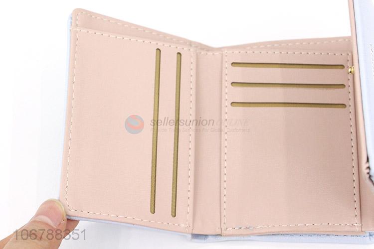 New Design PU Leather Wallet Ladies Foldable Purse