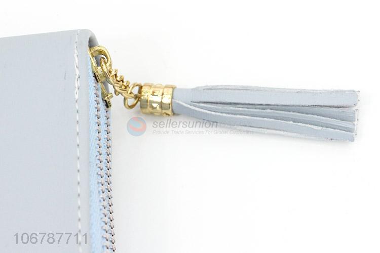 Newest Ladies Long Wallet With Double Tassel Zipper