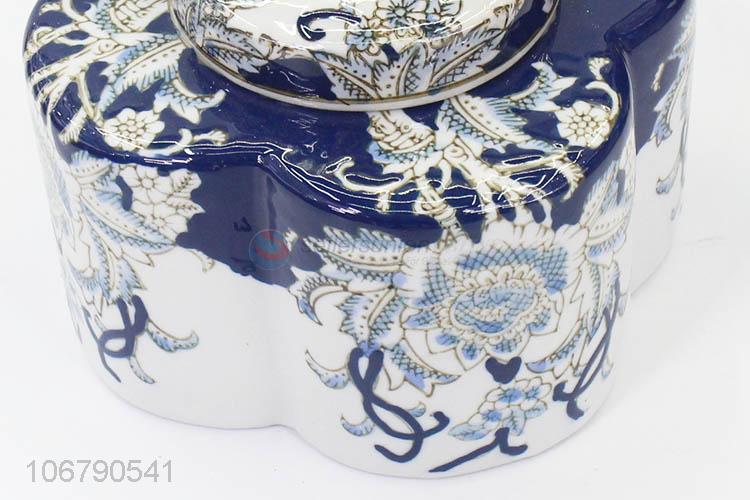 Popular Blue And White Porcelain Storage Tank Decorative Crafts